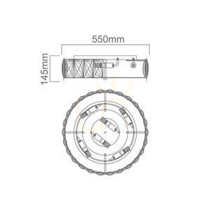 Plafond Open Design Highlights Intero Gold 6-Light Crystal 550 mm small 1
