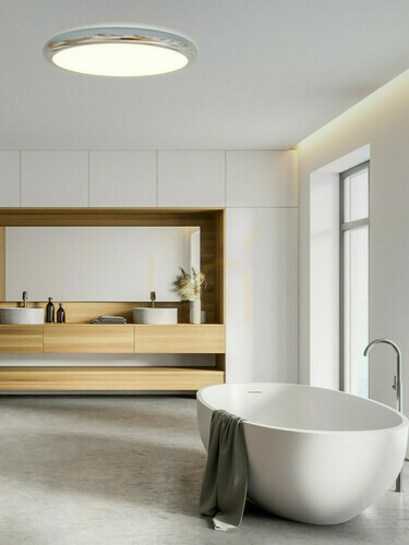 Check Plafond Piatto White Chrome LED 80 cm Open Design Highlights