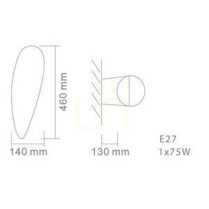 Ceiling Light Corno Open Design Highlights White Glass E27 460 mm small 2