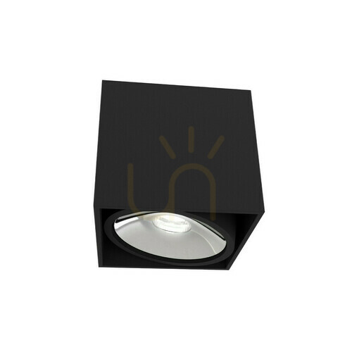 Check Ceiling Light Cardi Open Design Highlights Chrome Black GU10 Aluminum IP20