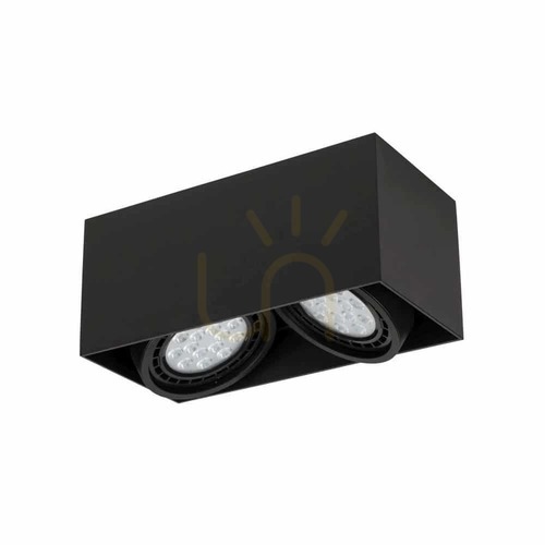 Check Ceiling Light Open Design Highlights Cardi II Black Aluminum 2x ES111 16W 270mm
