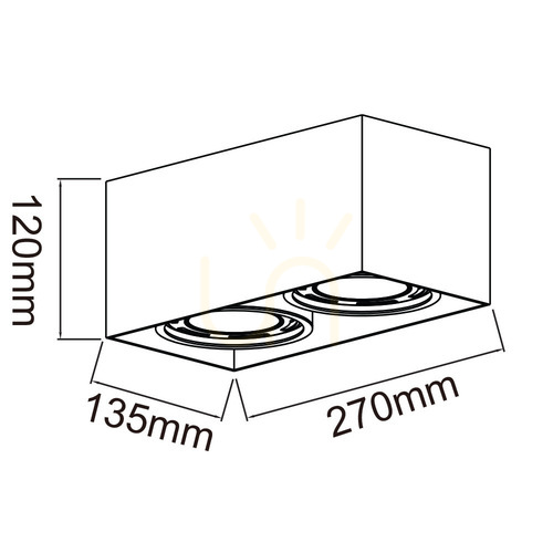 Check Ceiling Light Open Design Highlights Cardi II Chrome Matte Black GU10 2-Light Aluminum