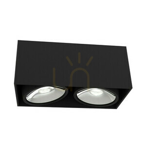 Ceiling Light Open Design Highlights Cardi II Chrome Matte Black GU10 2-Light Aluminum small 0
