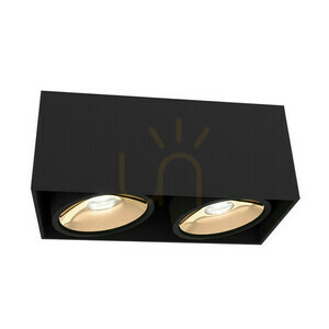 Ceiling Light Cardi II Black Gold GU10 Aluminum Open Design Highlights small 0