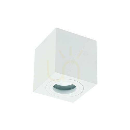 Check Ceiling Light Open Design Highlights Lago IP44 GU10 Matte White Aluminum