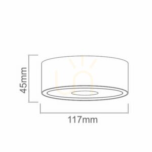 Neo White Slim LED Ceiling Light 3000K 10W by Open Design Highlights small 4