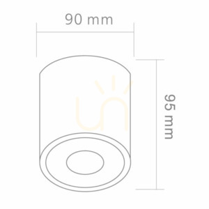 Ceiling Lamp Open Design Highlights Rullo Matte Black IP44 GU10 90 mm Aluminum small 1
