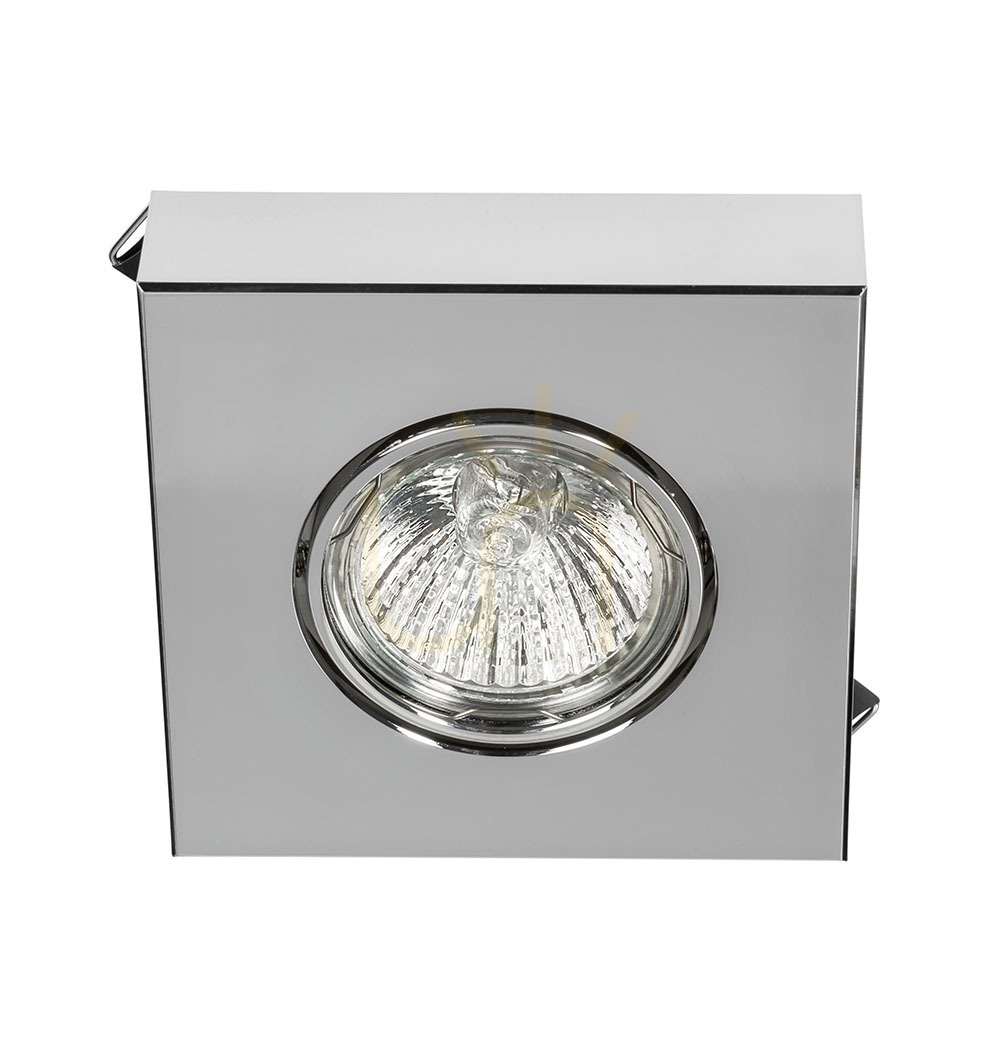 Recessed Luminaire Open Design Highlights Arni GU10 Chrome Aluminum 98 mm IP20