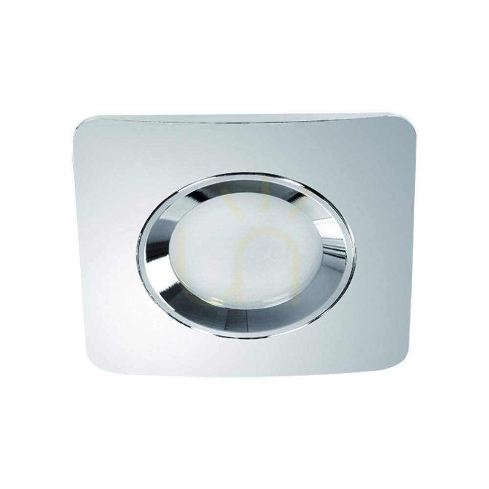 Recessed Luminaire Bello IP44 Chrome Aluminum GU10 Open Design Highlights