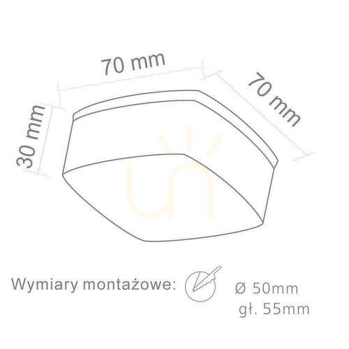 Check Recessed LED Downlight Caps by Open Design Highlights, Matte White 3000K 70mm