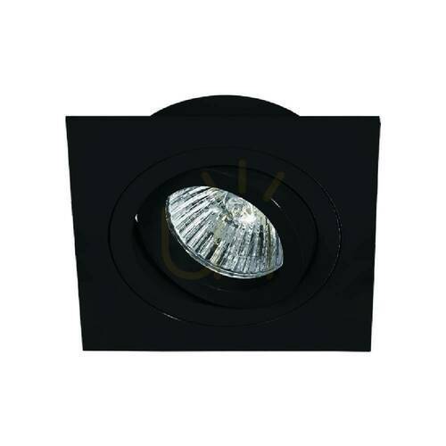 Check Recessed Luminaire Fasto Black GU10 95 mm Aluminum Open Design Highlights