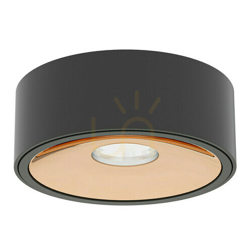 Check Recessed luminaire Neo Open Design Highlights Matte Black Gold GU10 117 mm Aluminium