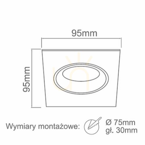 Check Recessed Luminaire Osta Black Matte Aluminum GU10 95 mm Open Design Highlights