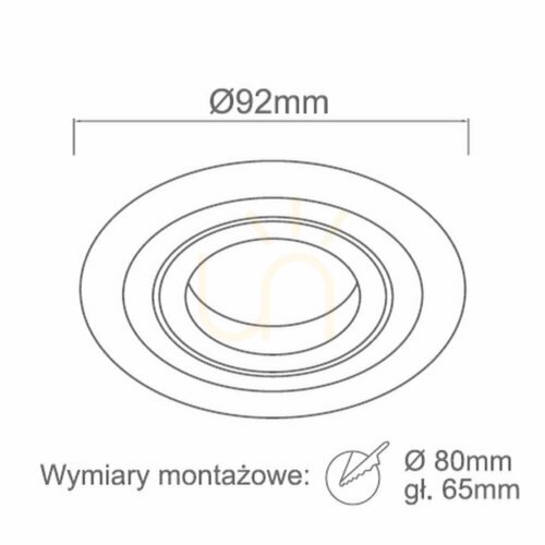 Check Recessed Luminaire Open Design Highlights Pio Black Matte 92 mm Aluminum GU10