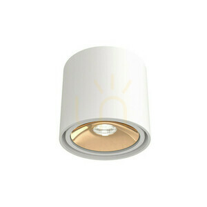 Neo Ceiling Light White Gold 130 mm Aluminum Open Design Highlights small 0