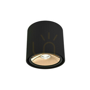 Neo Ceiling Light Open Design Highlights Matte Black Gold GU10 130 mm Aluminum small 0