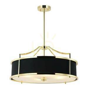Pendant Light Open Design Highlights Stanza White Black Gold Metal Glass Fabric 4-Light E27 small 2