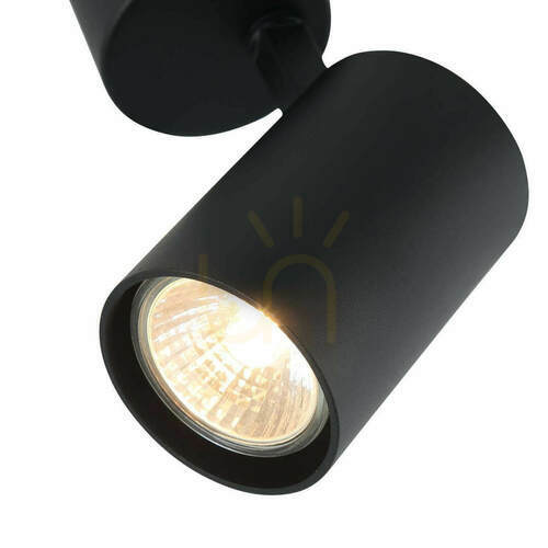 Check Ceiling Lamp Open Design Highlights Tuka Black Aluminum GU10 8W 166 mm
