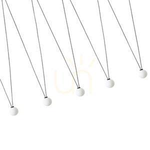 Movo Pendant Light Open Design Highlights 5-Light Opal White and Matte Black 100 mm small 1