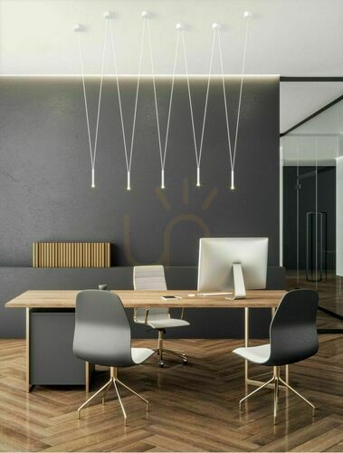 Check Pendant Light Viva by Open Design Highlights, White Aluminum, 5-Light G9