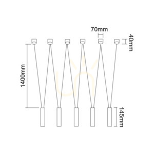 Pendant Light Viva by Open Design Highlights, White Aluminum, 5-Light G9 small 4