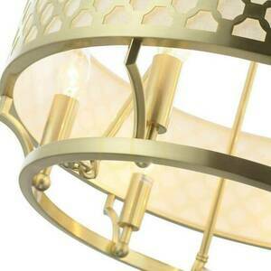Verno pendant light by Open Design Highlights, white cream satin gold, 6x E14, 550 mm small 4