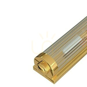 Fumi Ceiling Lamp Gold Transparent IP44 Open Design Highlights small 3