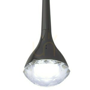 Ceiling Light Open Design Highlights Crima Black Glass Crystal LED 3000K 6W small 2