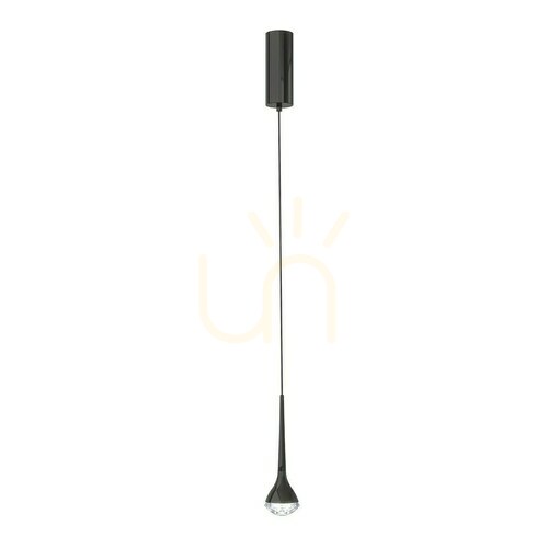 Check Ceiling Light Open Design Highlights Crima Black Glass Crystal LED 3000K 6W