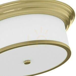 Plafond Famburo Open Design Highlights 3-Light White Gold Metal Glass Fabric 39 cm small 2