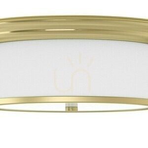 Plafond Famburo Open Design Highlights 3-Light White Gold Metal Glass Fabric 39 cm small 3