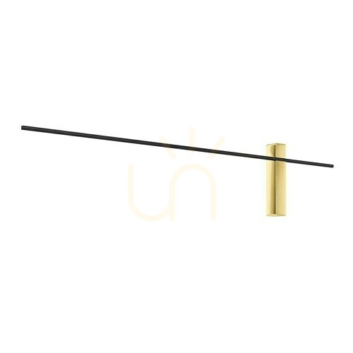 Check Bene Wall Lamp Open Design Highlights Matte Black Gold LED 3000K 1000mm