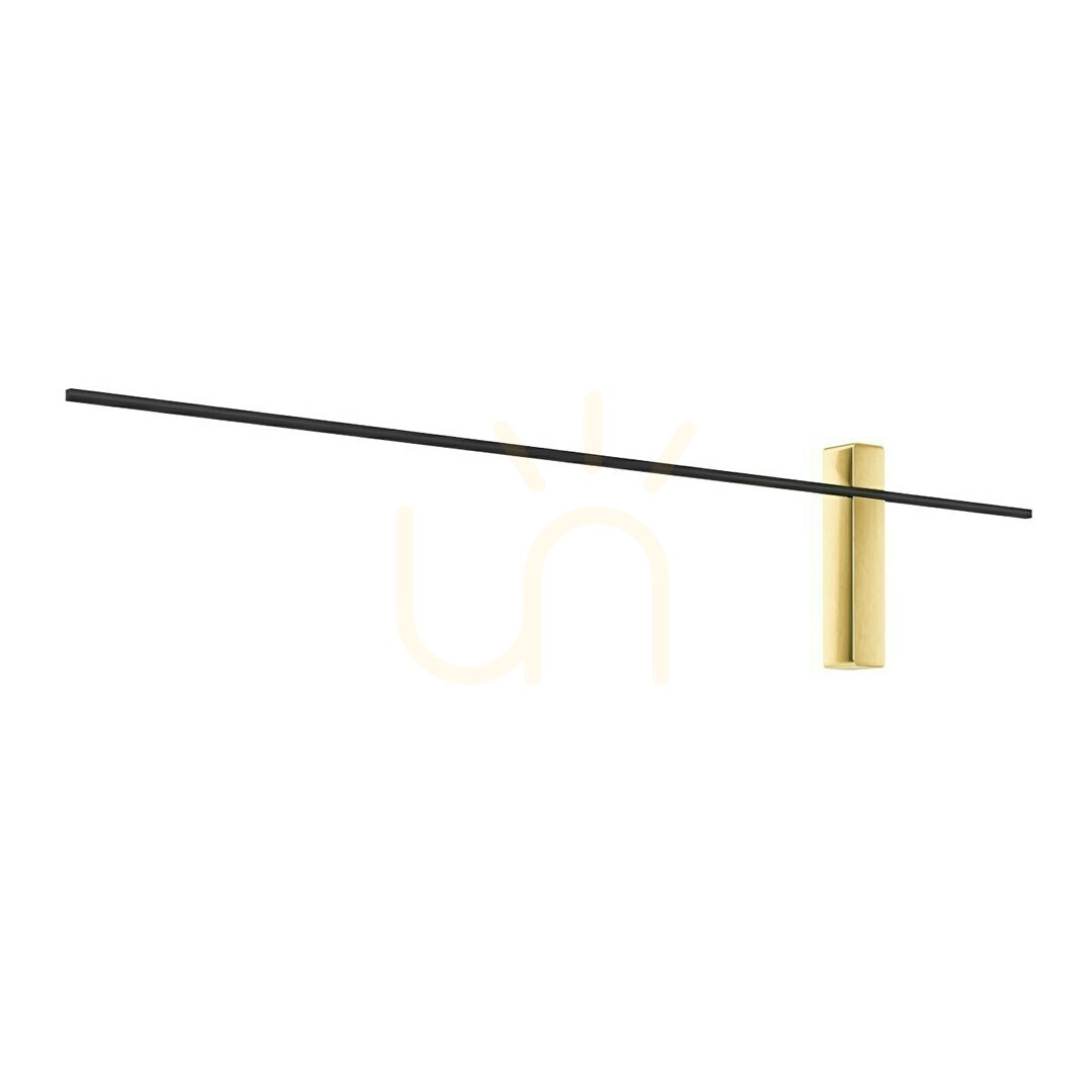 Bene Wall Lamp Open Design Highlights Matte Black Gold LED 3000K 1000mm