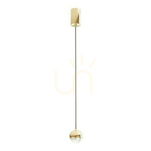 Pendant light Open Design Highlights Bolicina gold transparent glass LED 3000K 5W small 0