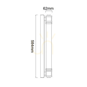Wall Lamp Omi Open Design Highlights White Gold LED 13W IP44 3000K 584mm small 4