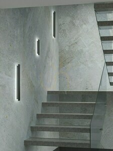 Wall Lamp Ante Nero 30 Open Design Highlights Matte Black LED 3000K Aluminum small 1
