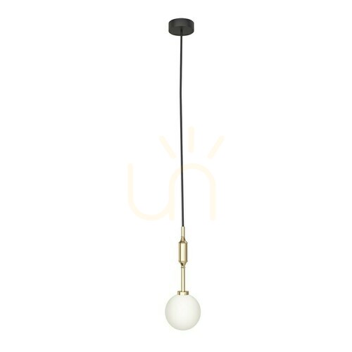 Check Pendant Light Open Design Highlights Ero White Opal Gold Glass 120 mm