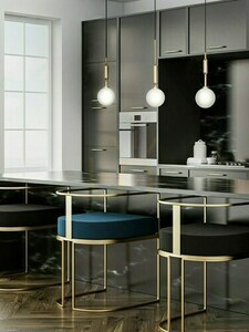 Ero Pendant Light Open Design Highlights Opal White Matte Black Glass Metal G9 Ø120 mm small 1