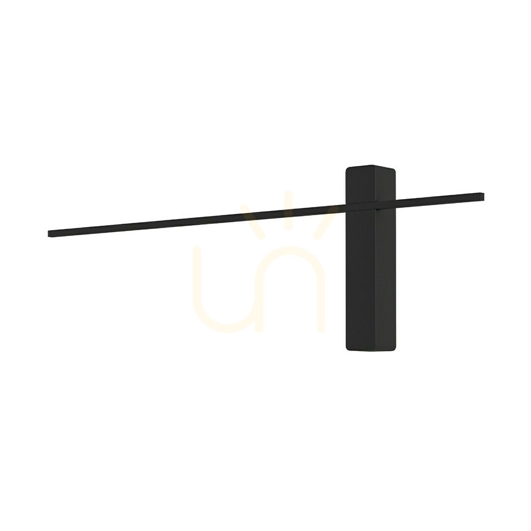 Wall Lamp Open Design Highlights Bene 60 Matte Black LED 3000K Aluminum