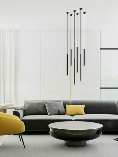 Check Pendant Light Open Design Highlights Q White Gold Aluminum G9 1500 mm
