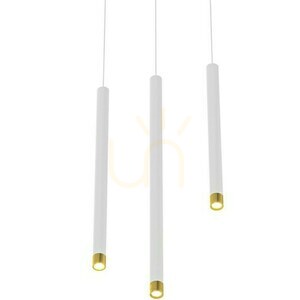 Pendant Light Open Design Highlights Q White Gold Aluminum 28 mm 1500 mm G9 small 3