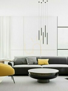 Pendant Light Open Design Highlights Q Bianco Gold White Aluminum 1500 mm G9 small 2