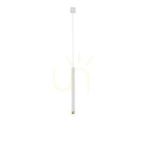 Q Pendant Light White Rose Gold 28 mm Aluminum Open Design Highlights small 0
