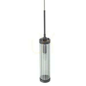 Fiatto pendant light black matte metal glass E14 1800 mm Open Design Highlights small 2