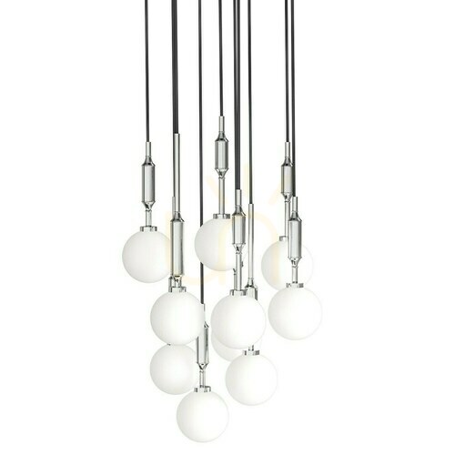 Check Pendant Light Open Design Highlights Ero X Cromo 40 Opal White Chrome Metal Glass