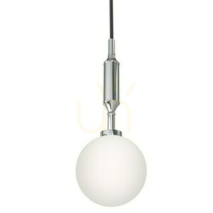 Ero Pendant Light Open Design Highlights Opal White Chrome 120 mm Glass Metal small 3