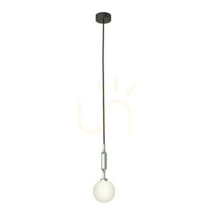 Ero Pendant Light Open Design Highlights Opal White Chrome 120 mm Glass Metal small 0