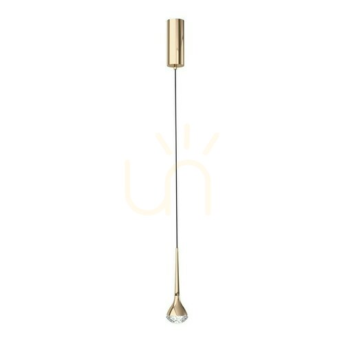 Check Pendant Light Open Design Highlights Crima Gold Transparent Glass LED 3000K 6W
