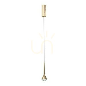Pendant Light Open Design Highlights Crima Gold Transparent Glass LED 3000K 6W small 0