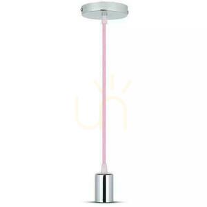V-TAC Pendant Luminaire Chrome Metal Pink Wire VT-7338-PK 5 Year Warranty small 0